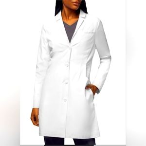 Wonderwink Slate Women's 7472 White Lab-Doctor Pharmacist Coat Size Small